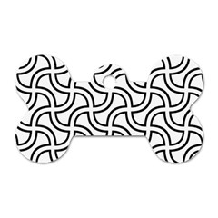 Pattern Monochrome Repeat Dog Tag Bone (one Side) by Pakrebo