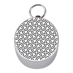 Pattern Monochrome Repeat Mini Silver Compasses by Pakrebo