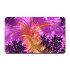 Fractal Puffy Feather Art Artwork Magnet (rectangular) by Pakrebo