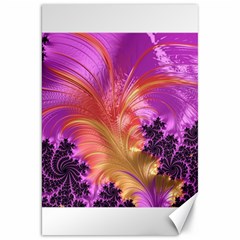 Fractal Puffy Feather Art Artwork Canvas 20  X 30  by Pakrebo