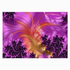 Fractal Puffy Feather Art Artwork Large Glasses Cloth (2-side) by Pakrebo