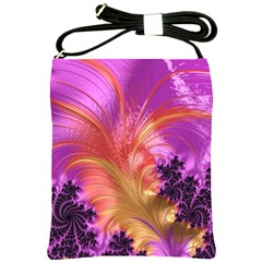 Fractal Puffy Feather Art Artwork Shoulder Sling Bag by Pakrebo