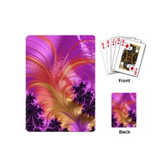 Fractal Puffy Feather Art Artwork Playing Cards (mini) by Pakrebo