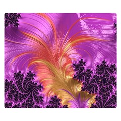 Fractal Puffy Feather Art Artwork Double Sided Flano Blanket (small)  by Pakrebo