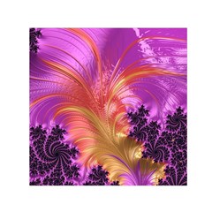 Fractal Puffy Feather Art Artwork Small Satin Scarf (square) by Pakrebo