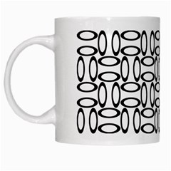 Ellipse Pattern Ellipse Dot Pattern White Mugs by Pakrebo