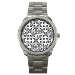 Ellipse Pattern Ellipse Dot Pattern Sport Metal Watch by Pakrebo