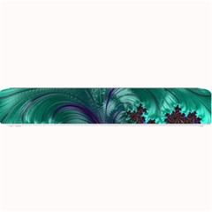 Fractal Turquoise Feather Swirl Small Bar Mats