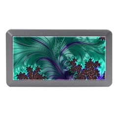 Fractal Turquoise Feather Swirl Memory Card Reader (Mini)