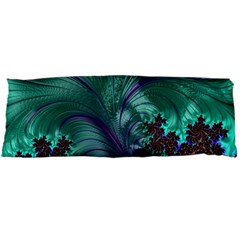 Fractal Turquoise Feather Swirl Body Pillow Case Dakimakura (Two Sides)