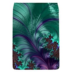 Fractal Turquoise Feather Swirl Removable Flap Cover (S)