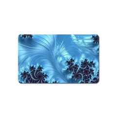 Fractal Art Feather Swirls Puffy Magnet (name Card) by Pakrebo