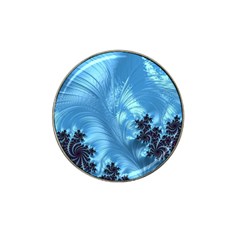 Fractal Art Feather Swirls Puffy Hat Clip Ball Marker by Pakrebo