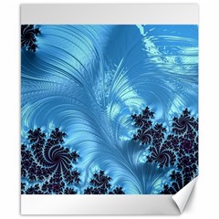 Fractal Art Feather Swirls Puffy Canvas 8  X 10  by Pakrebo