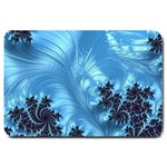 Fractal Art Feather Swirls Puffy Large Doormat  30 x20  Door Mat