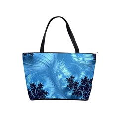 Fractal Art Feather Swirls Puffy Classic Shoulder Handbag by Pakrebo