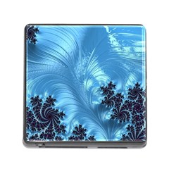 Fractal Art Feather Swirls Puffy Memory Card Reader (square 5 Slot) by Pakrebo