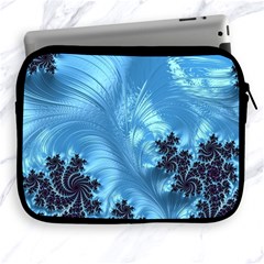 Fractal Art Feather Swirls Puffy Apple Ipad 2/3/4 Zipper Cases by Pakrebo