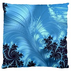 Fractal Art Feather Swirls Puffy Standard Flano Cushion Case (one Side) by Pakrebo