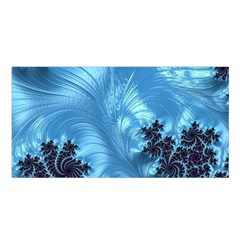 Fractal Art Feather Swirls Puffy Satin Shawl by Pakrebo