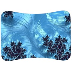 Fractal Art Feather Swirls Puffy Velour Seat Head Rest Cushion