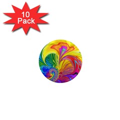 Fractal Bright Exploding Brilliant 1  Mini Magnet (10 Pack)  by Pakrebo