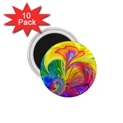 Fractal Bright Exploding Brilliant 1 75  Magnets (10 Pack)  by Pakrebo