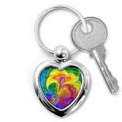 Fractal Bright Exploding Brilliant Key Chains (heart)  by Pakrebo