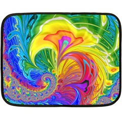 Fractal Bright Exploding Brilliant Double Sided Fleece Blanket (mini)  by Pakrebo