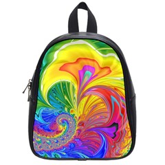 Fractal Bright Exploding Brilliant School Bag (small) by Pakrebo