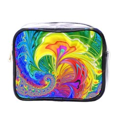 Fractal Bright Exploding Brilliant Mini Toiletries Bag (one Side) by Pakrebo