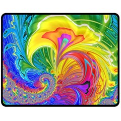 Fractal Bright Exploding Brilliant Fleece Blanket (medium)  by Pakrebo