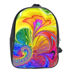 Fractal Bright Exploding Brilliant School Bag (xl) by Pakrebo