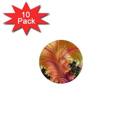 Fractal Feather Artwork Art 1  Mini Buttons (10 Pack)  by Pakrebo