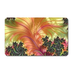 Fractal Feather Artwork Art Magnet (rectangular) by Pakrebo