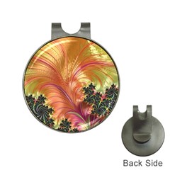 Fractal Feather Artwork Art Hat Clips With Golf Markers by Pakrebo