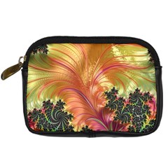 Fractal Feather Artwork Art Digital Camera Leather Case by Pakrebo