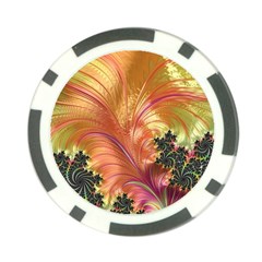 Fractal Feather Artwork Art Poker Chip Card Guard (10 Pack) by Pakrebo