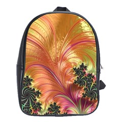 Fractal Feather Artwork Art School Bag (large) by Pakrebo