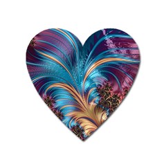 Fractal Art Artwork Psychedelic Heart Magnet by Pakrebo