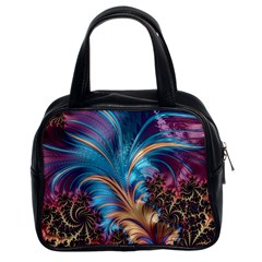 Fractal Art Artwork Psychedelic Classic Handbag (two Sides) by Pakrebo