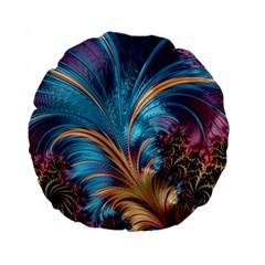 Fractal Art Artwork Psychedelic Standard 15  Premium Round Cushions by Pakrebo