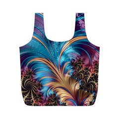 Fractal Art Artwork Psychedelic Full Print Recycle Bag (m) by Pakrebo