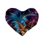 Fractal Art Artwork Psychedelic Standard 16  Premium Flano Heart Shape Cushions Front