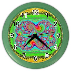 Fractal Art Design Fantasy Light Color Wall Clock by Pakrebo