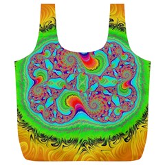 Fractal Art Design Fantasy Light Full Print Recycle Bag (xl) by Pakrebo