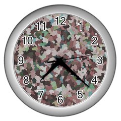 Gray Facets Wall Clock (silver) by artifiart