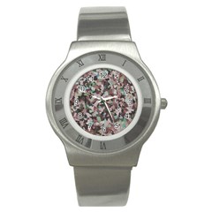 Gray Facets Stainless Steel Watch