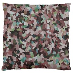 Gray Facets Large Flano Cushion Case (one Side) by artifiart