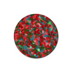 Redness Rubber Coaster (round)  by artifiart